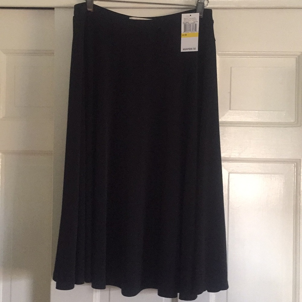 Michael Kors black knit swing skirt. NWT!